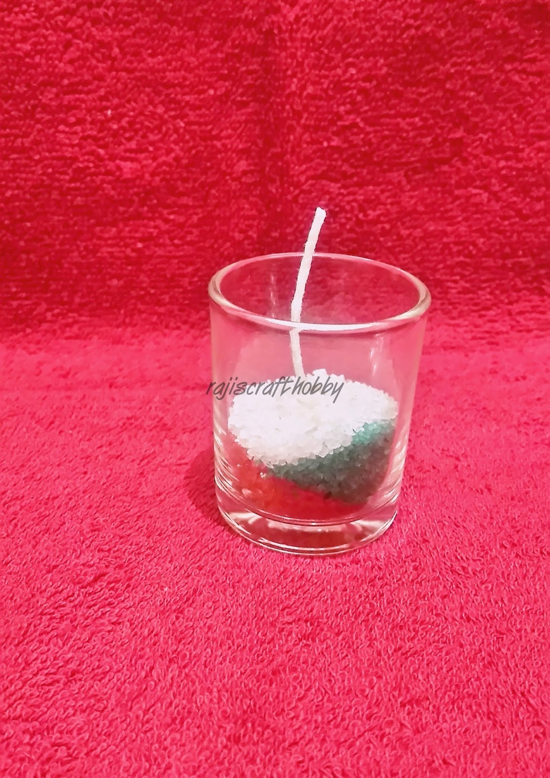 Raji's Craft Hobby DIY Christmas Gel Candles