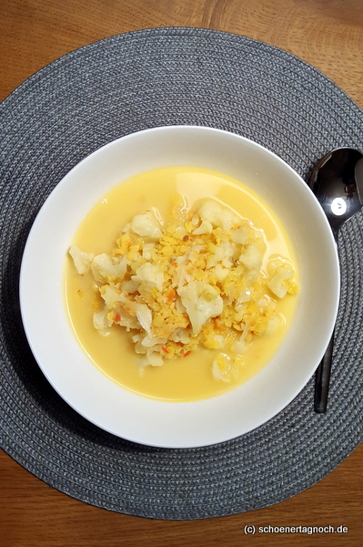 Blumenkohl-Linsen-Suppe [Büro-Lunch] - Schöner Tag noch! Food-Blog mit ...
