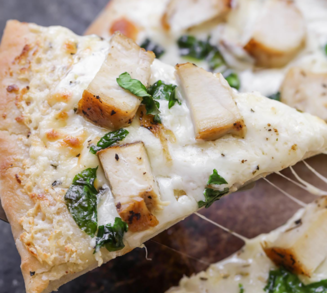 CHICKEN ALFREDO PIZZA HealthyRecipesFlatley