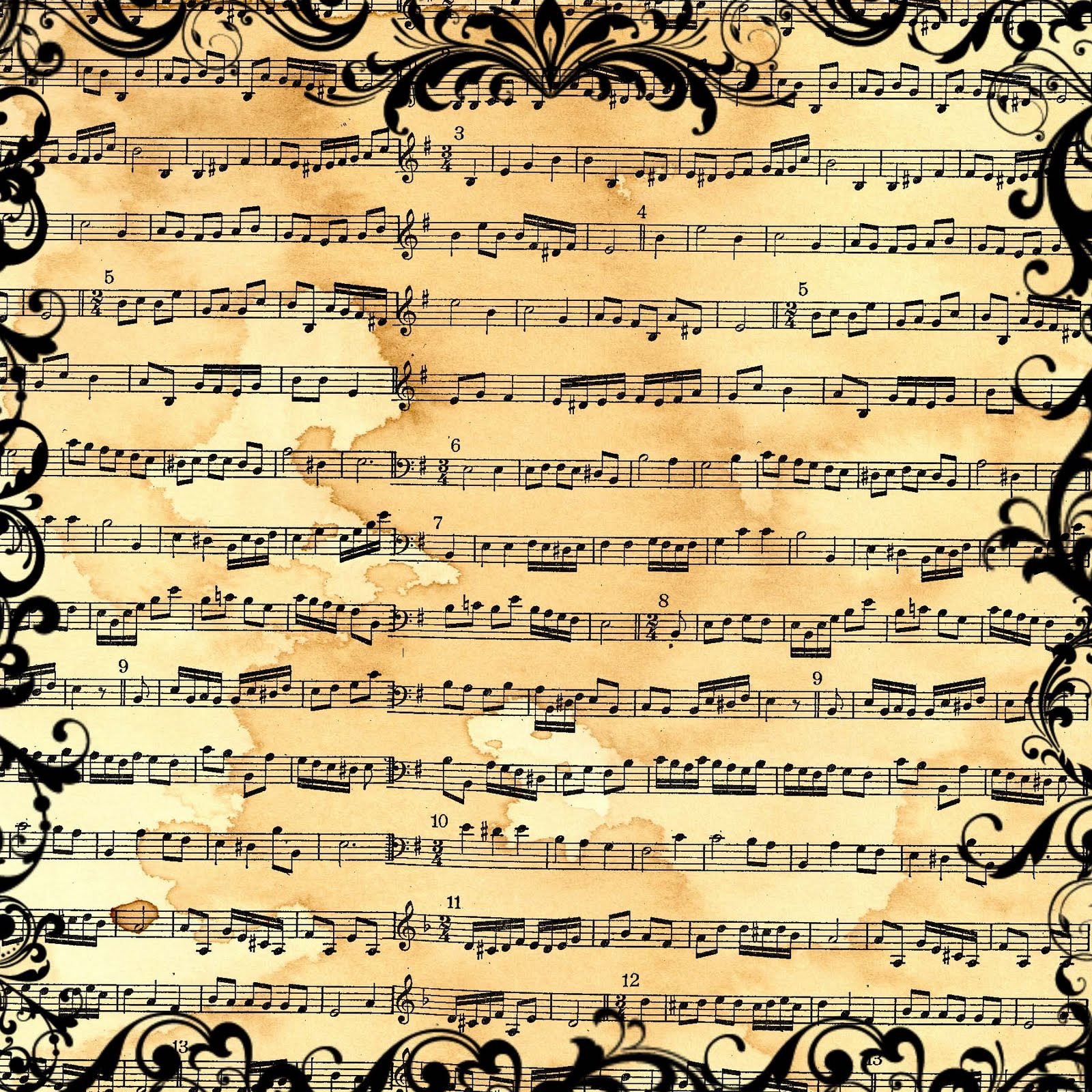 Vintage Sheet Music Paper