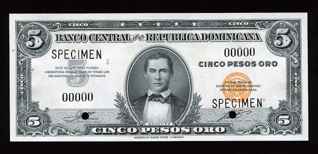 5 Dominican Pesos Oro banknote