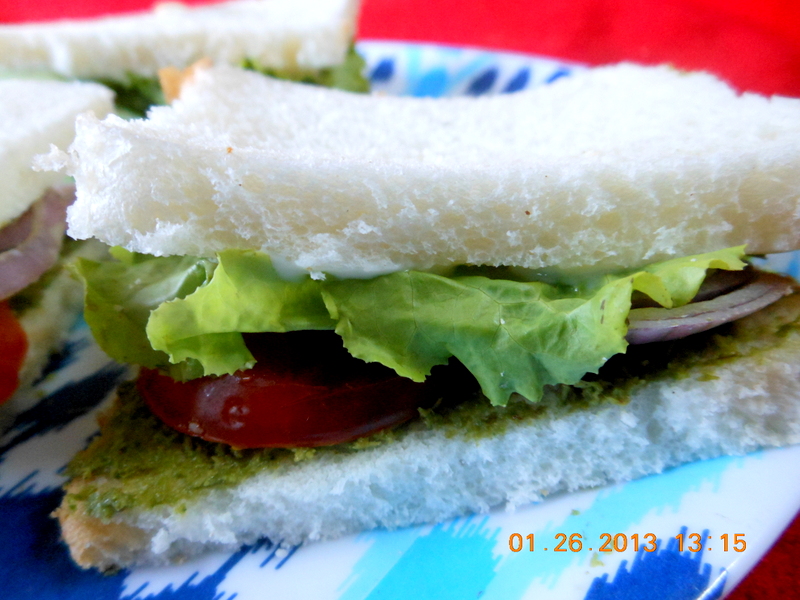 ReViNa's rasoi magic VEGETABLE CHUTNEY SANDWICH