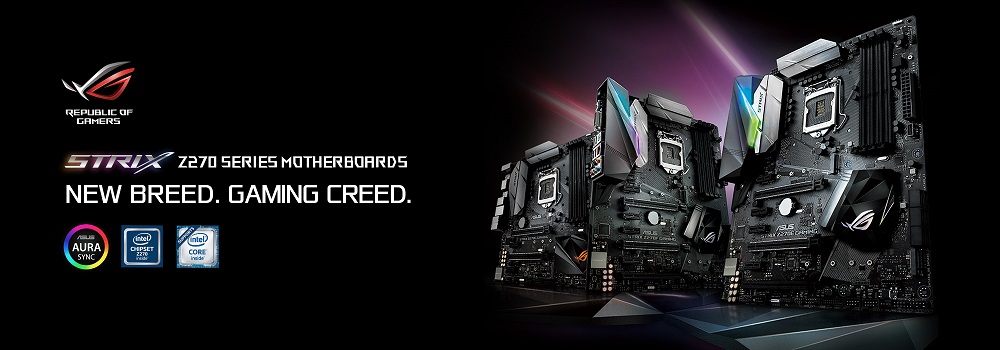 ASUS Republic of Gamers Strix Z270 Gaming Motherboards
