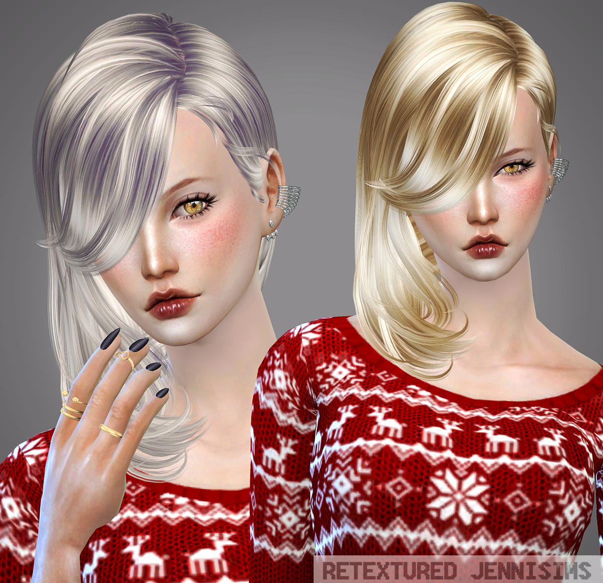 Jennisims Downloads Sims 4 Newsea Swallow Tail Hair Retextured The