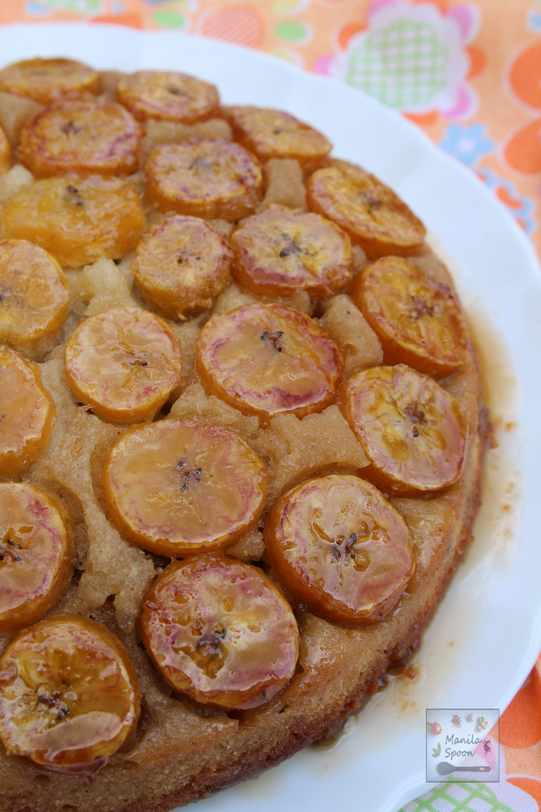 Use sweet ripe bananas or plantains to make this light, super-moist and delicious upside down cake!