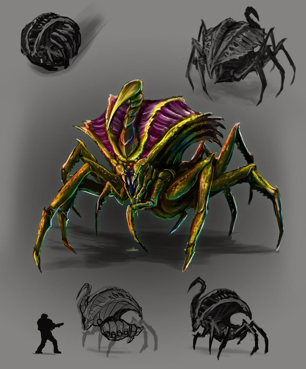 Arachnid Airship and 'Floaters' .