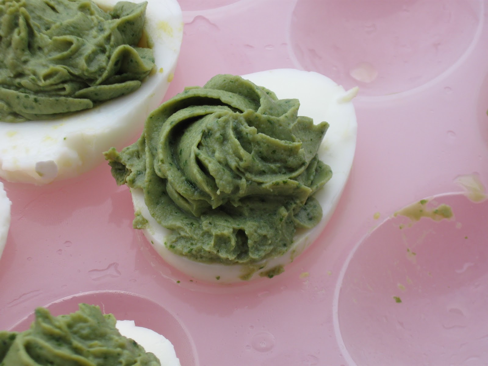 Don't Worry, Live Healthy Green Deviled Eggs