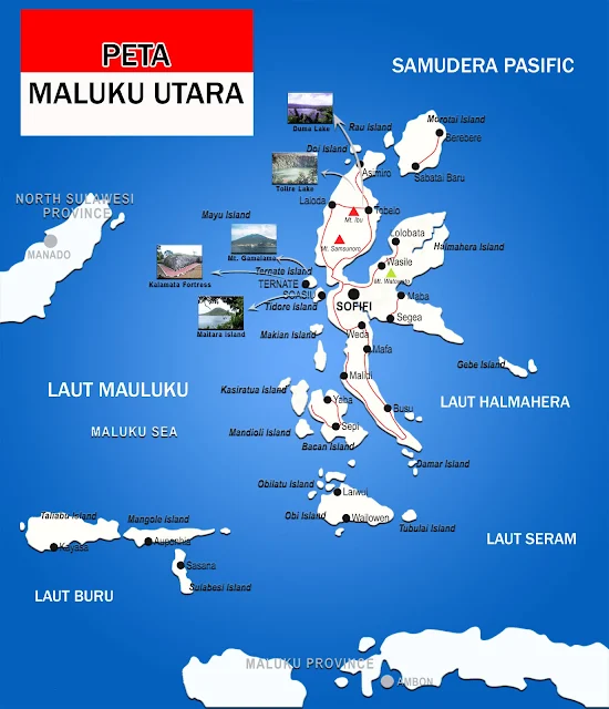 Gambar Peta Maluku Utara lengkap