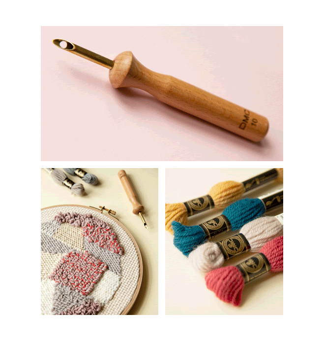 El blog de Dmc Punch needle, la técnica de bordado de moda