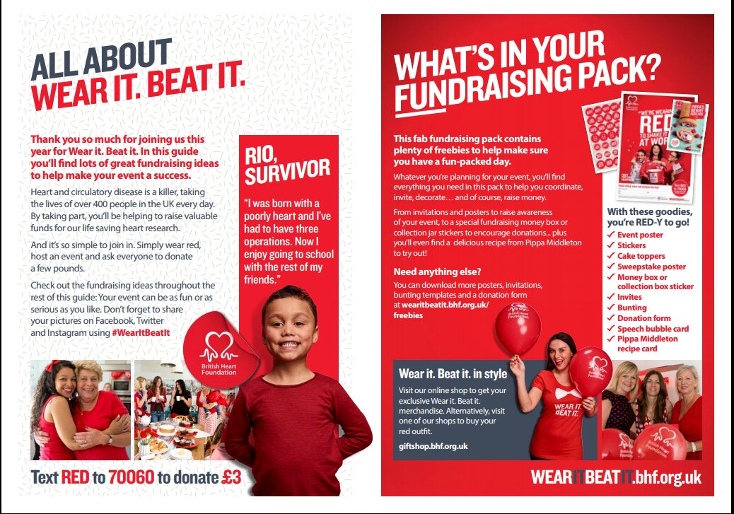 British Heart Foundation Wear It Beat It Campaign