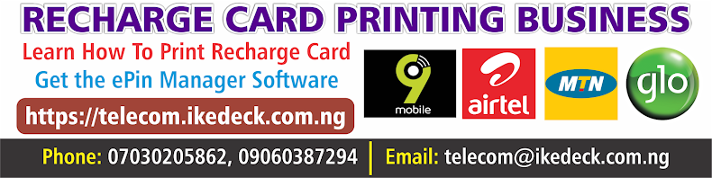 RECHARGE CARD PRINTING BUSINESS IN NIGERIA