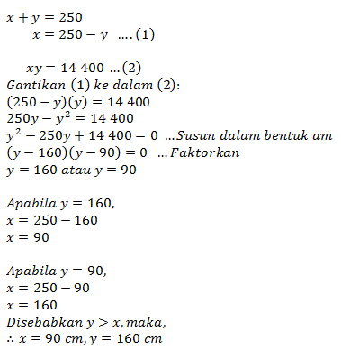 Soalan Add Math Persamaan Serentak - Selangor e