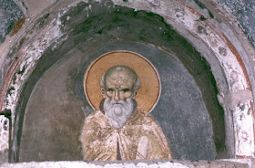 Τοιχογραφία του Εμμανουήλ Πανσέληνου (έζησε γύρω στο 13ο με 14ο αιώνα) στο Πρωτάτο του Αγίου Όρους.