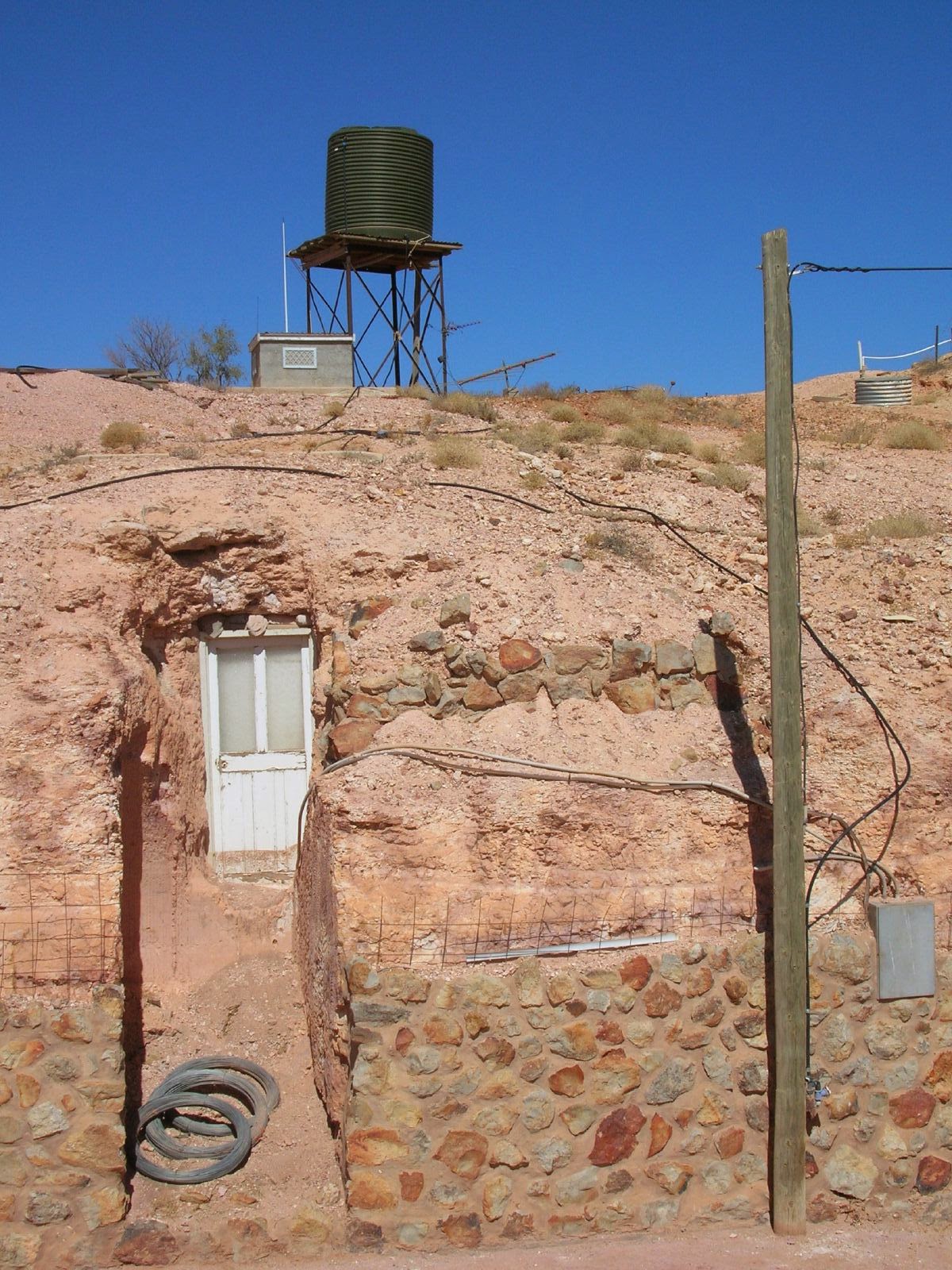 Door of a Coober-Pedy (underground house in South Australia)