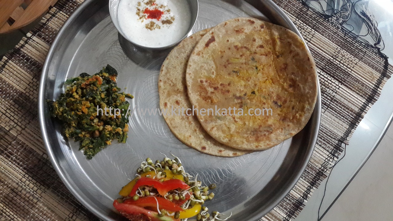 RadishMooli Paratha and Radish Greens Subji