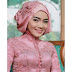 Model Hijab Untuk Kebaya Warna Pink
