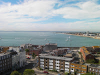 view from cupola on top of portsmouth cathedral bell tower dome