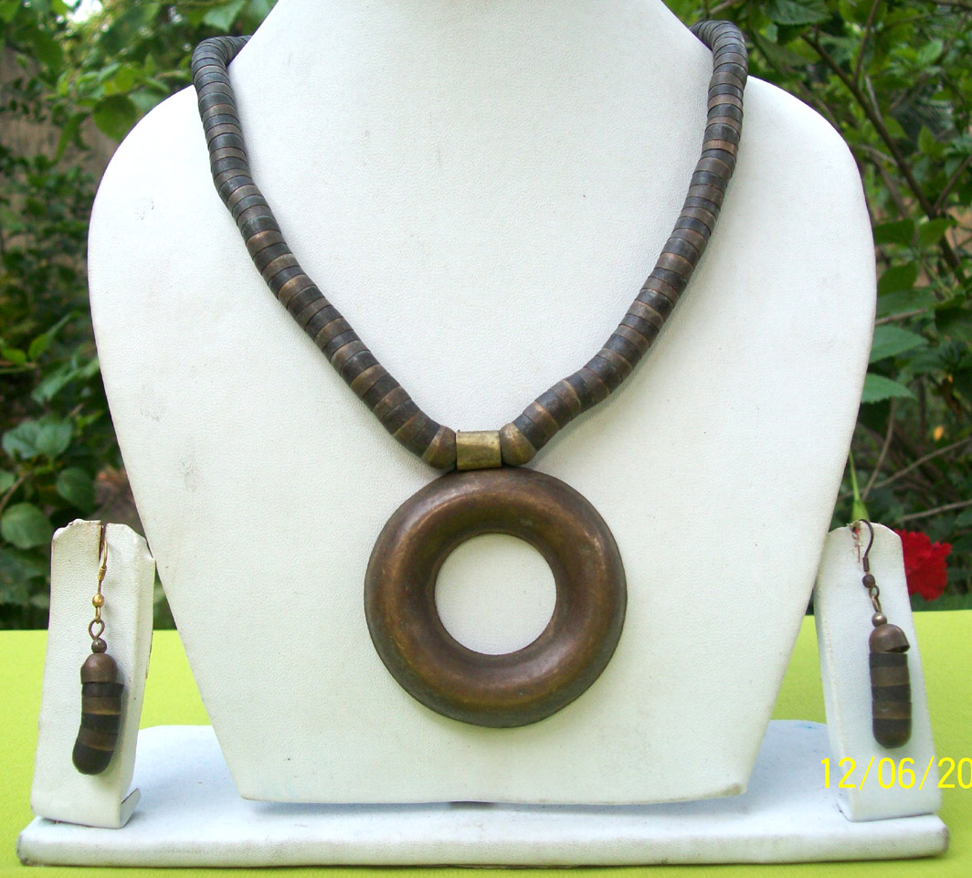 Daily Use Me Jewelry Antique Copper & Brass Necklace Set