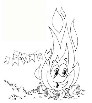 Desenhos de Fogueira para colorir, pintar, imprimir - Desenhos de festa  junina - Molde de fogueira-ESPAÇO EDUCAR