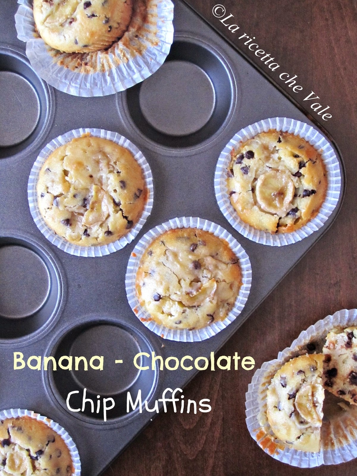 banana - chocolate chip muffins