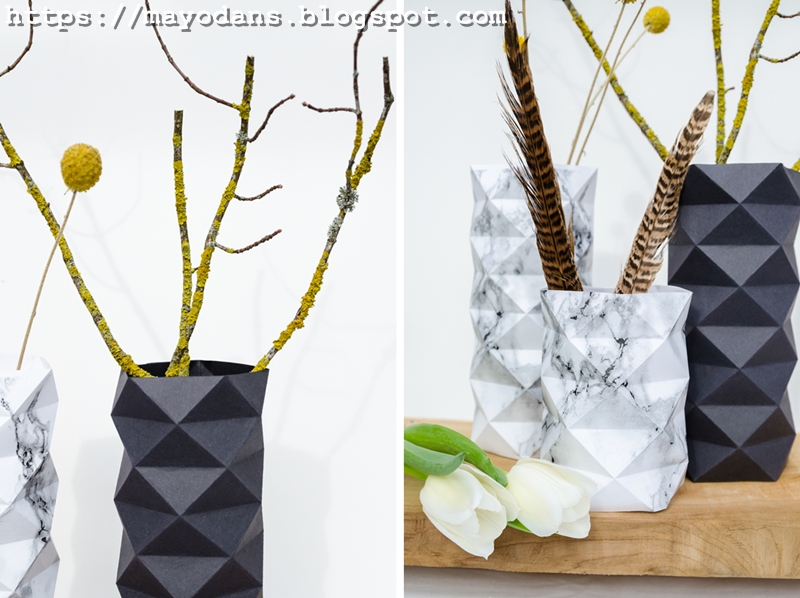 DIY Vasen oder Übertöpfe ganz einfach aus Papier falten - Mayodans Blog