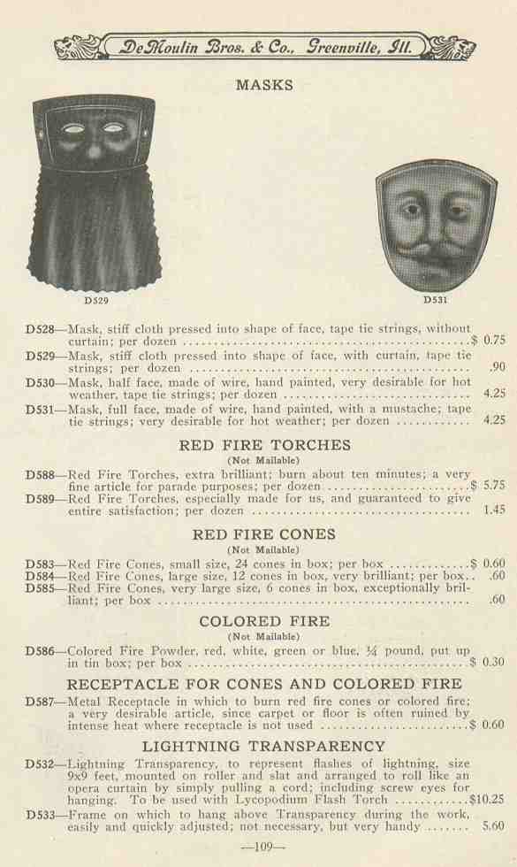 Dull Tool Dim Bulb: Wire Mesh Masks for Odd Fellows Lodge Ritual Masks ...