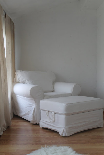 Hammers and High Heels: Our Ektorp Ottoman Gets Some Fancy Feet!