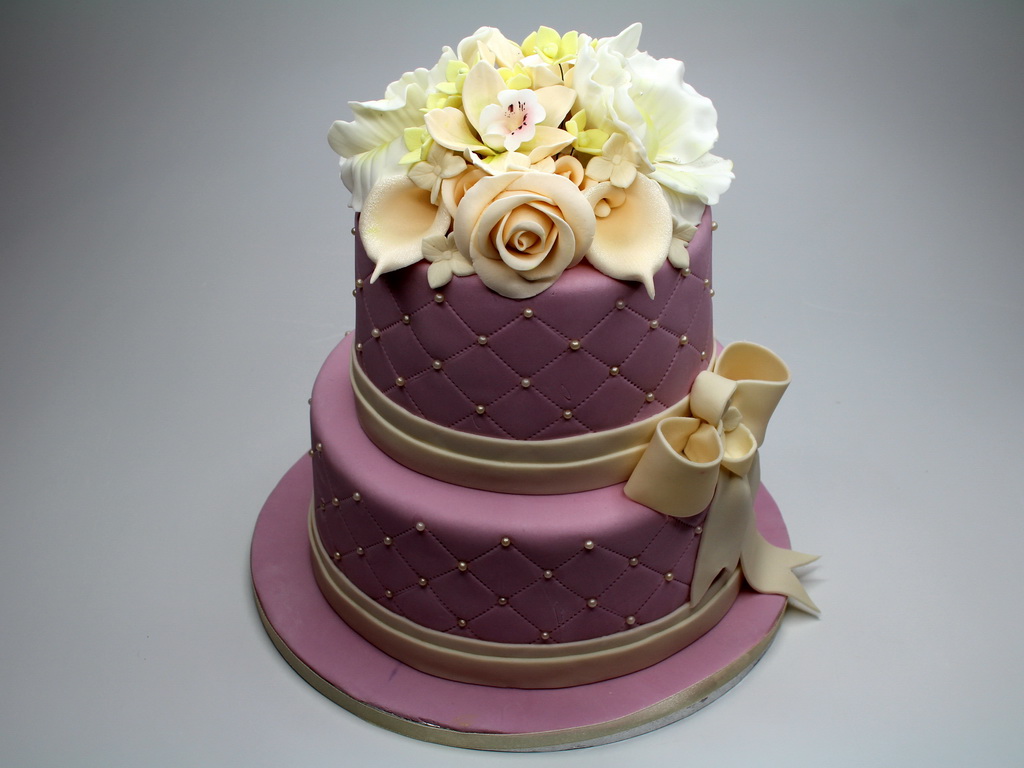 London Patisserie Wedding Cake with Sugar Flowers Chelsea