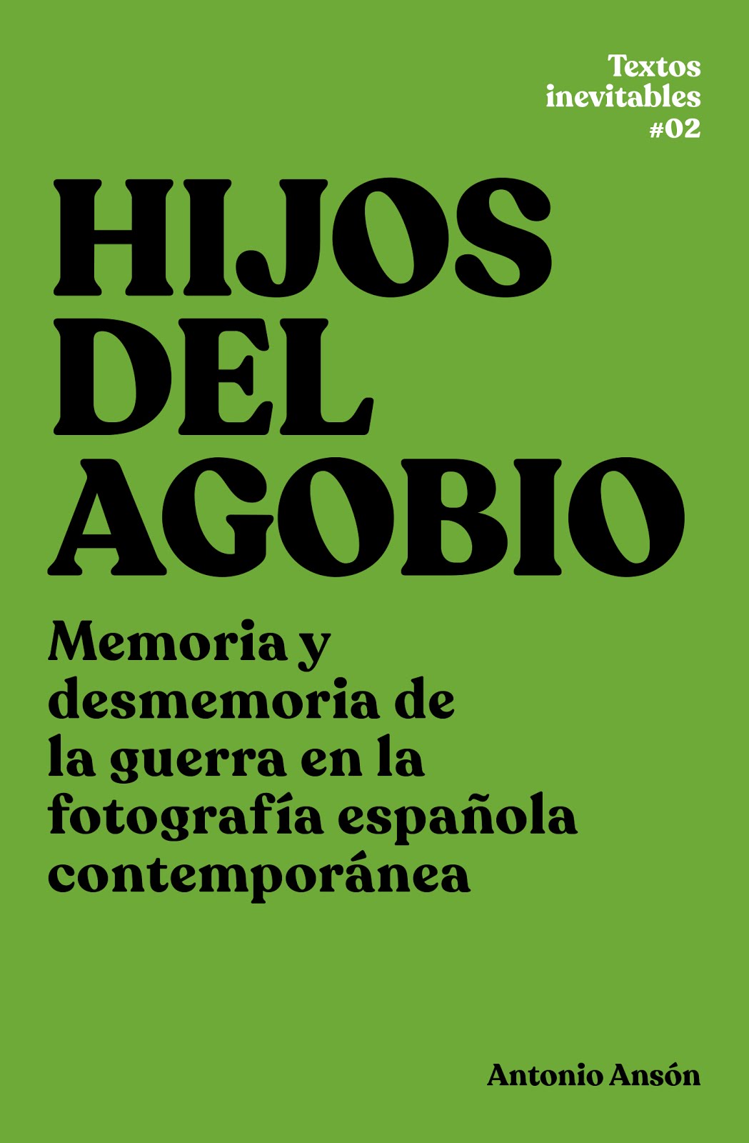 HIJOS DEL AGOBIO. Memoria y desmemoria de la guerra en la fotografía española contemporánea