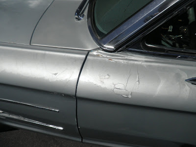 Cracking paint & body filler on 1965 Thunderbird