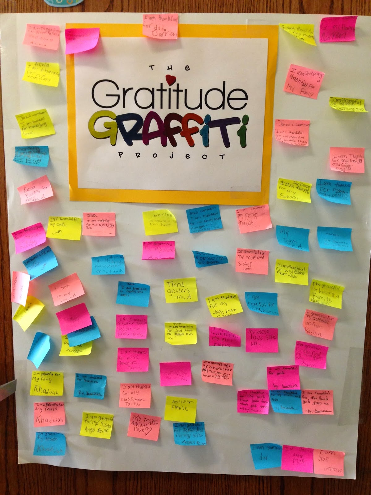 Down the Hall in Room 177 The Gratitude Graffiti Project