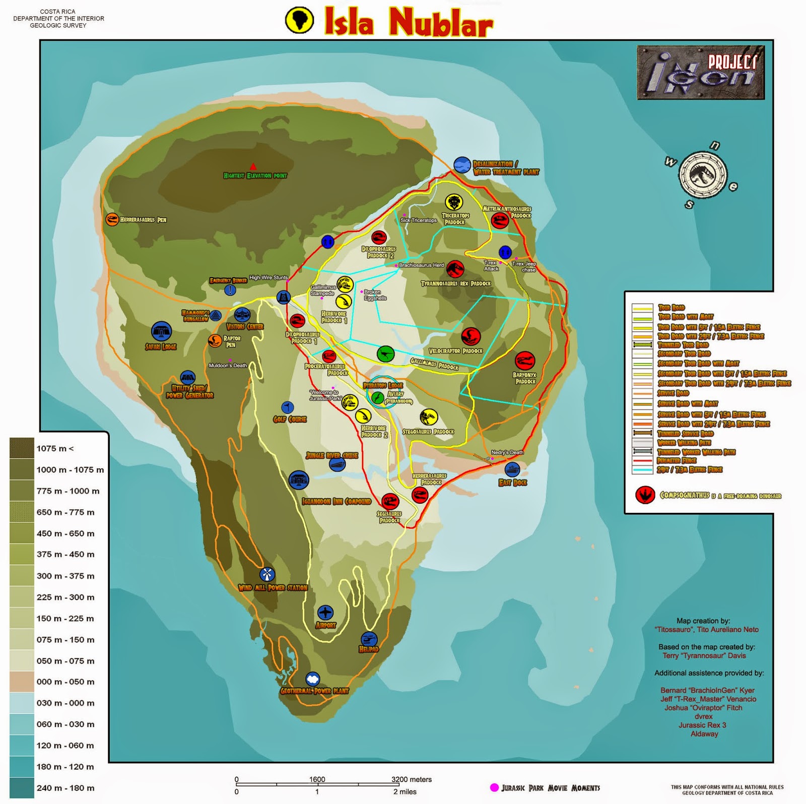 Landkartenblog: Filmtipp! Landkarten vom Jurassic Park