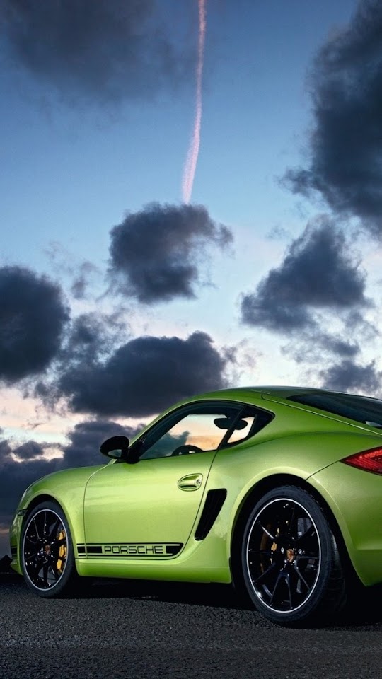   Green Porsche Cayman R   Android Best Wallpaper