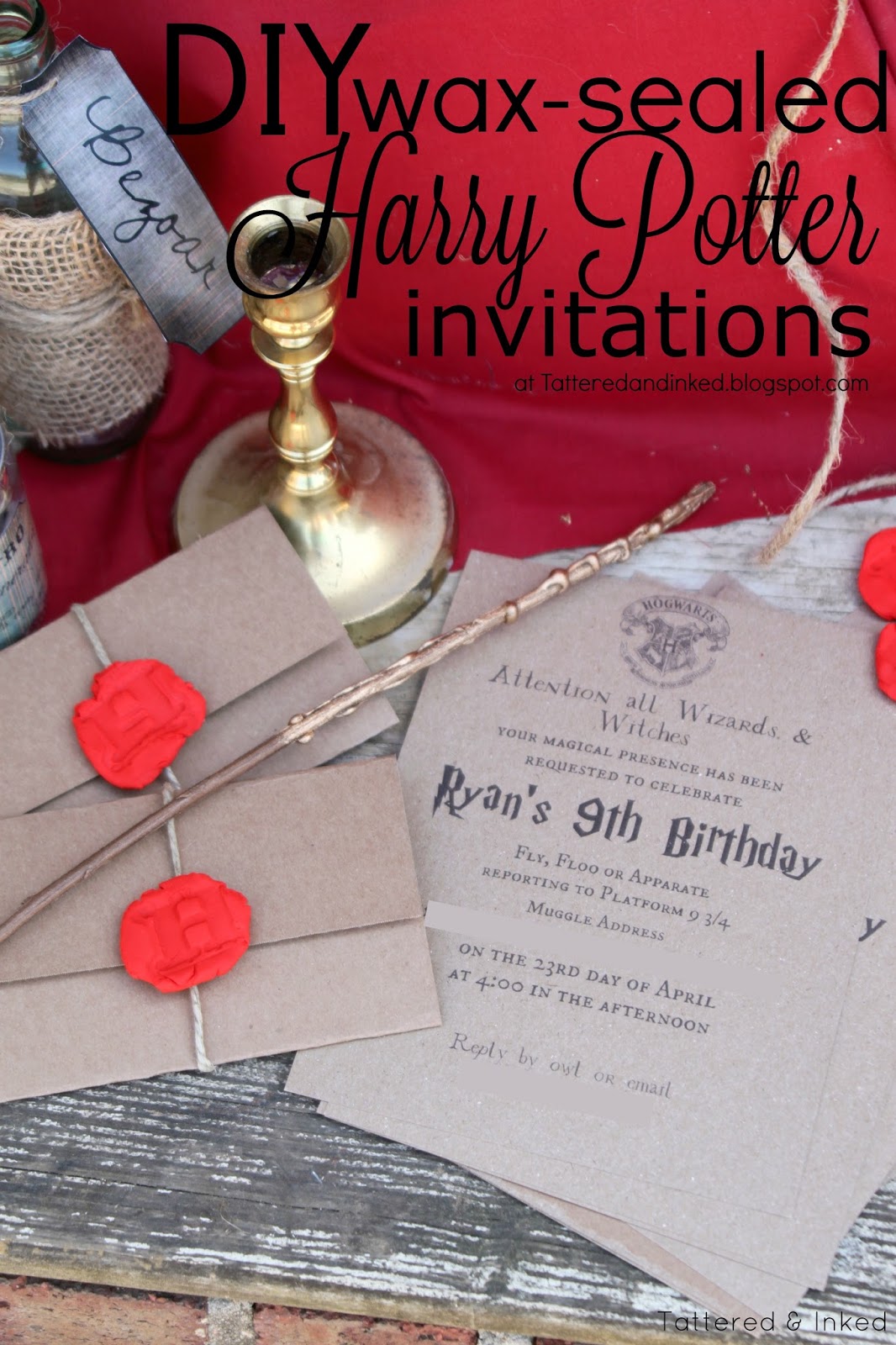 Stacks and Flats and All the Pretty Things: DIY Wax-Sealed Harry  Potter Invitations