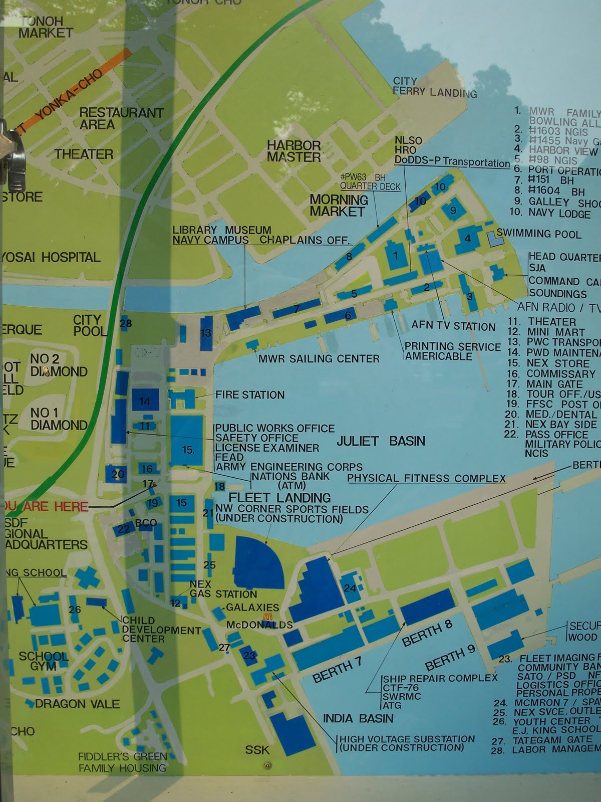 The Barbers in Sasebo, Japan Map of Main Base
