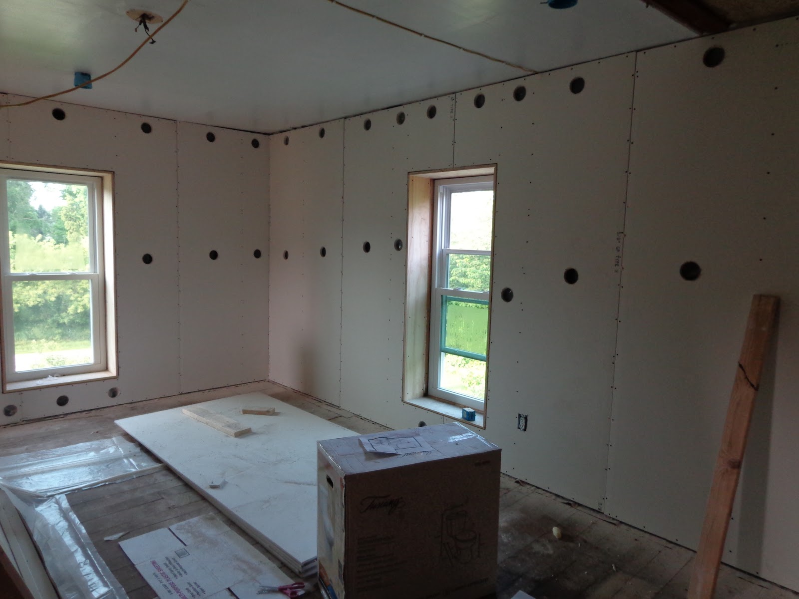 Super Insulated Efficient Farmhouse Drywall