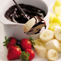 Chocolate fondue.