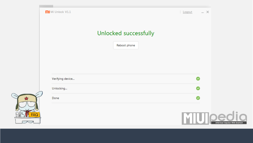 "Unlocked Successfully" selamat sudah UBL dengan sukses "Unlocked Successfully" selamat sudah UBL dengan sukses