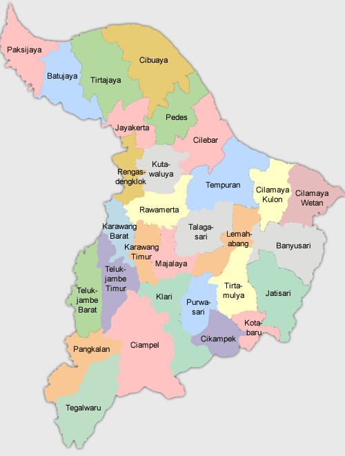 PETA KABUPATEN KARAWANG - Karawang Hari Ini