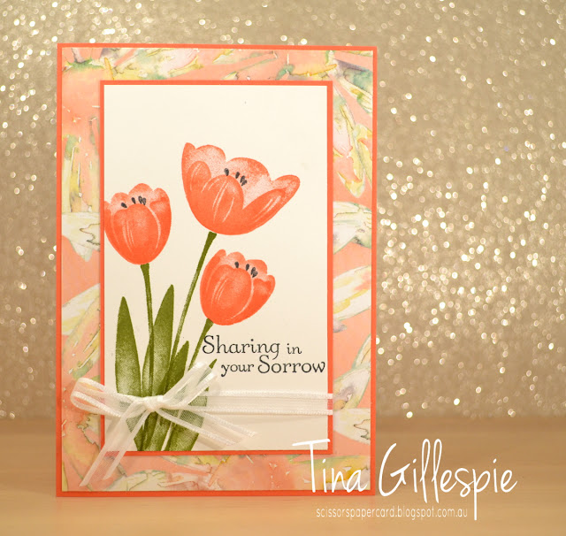 scissorspapercard, Stampin' Up!, Tranquil Tulips, Thoughts & Prayers, Delightful Daisy DSP