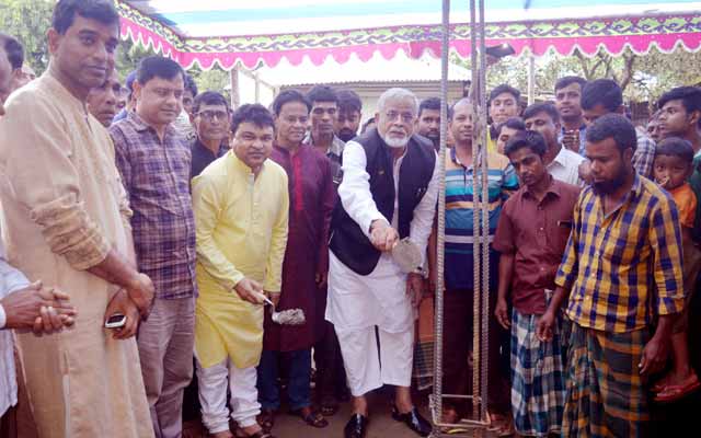 Inauguration of the foundation work of Dhunate Temple ধুনটে মন্দিরের ভিত্তিস্থাপন কাজের উদ্বোধন
