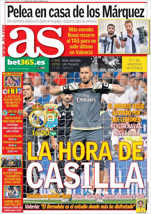 Real Madrid, AS: "La hora de Casilla"