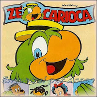 O surgimento de "Zé Carioca". O personagem brasileiro de Wal Disney