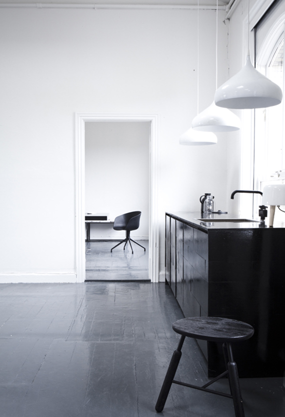 Minimalistic black kitchens | Image by Norm Architects via Bo Bedre