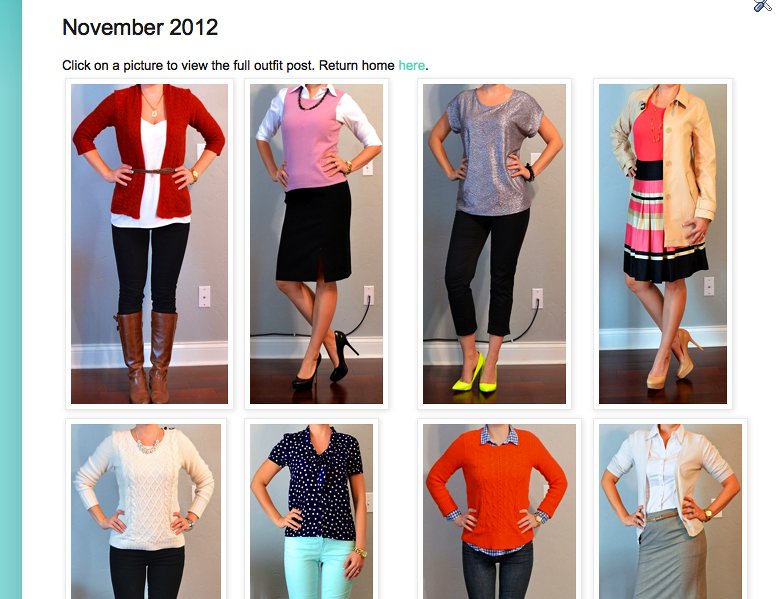 Outfit Posts: November 2012 Daily Outfit Post