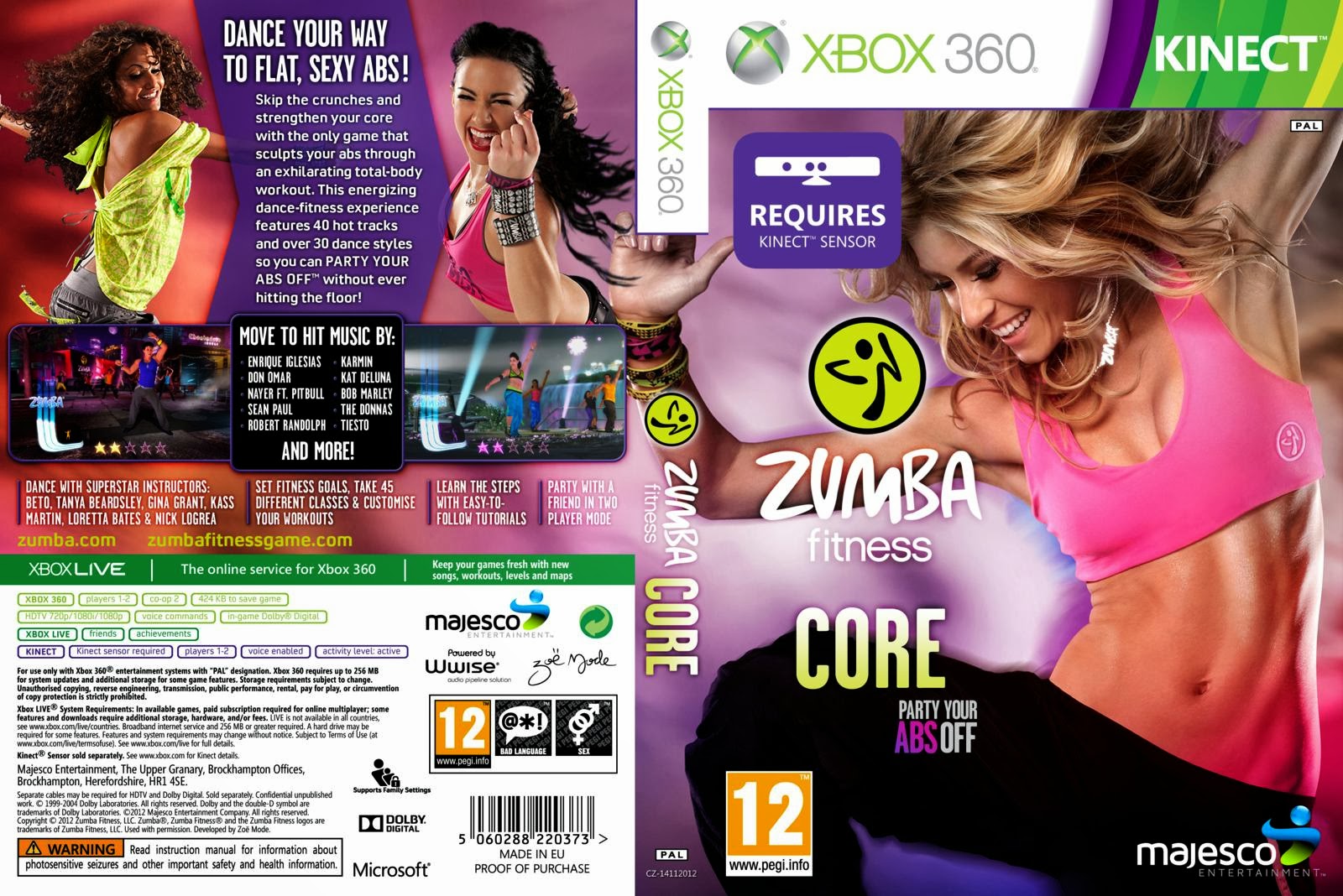 Zumba Fitness Core Xbox 360 Ultra Capas