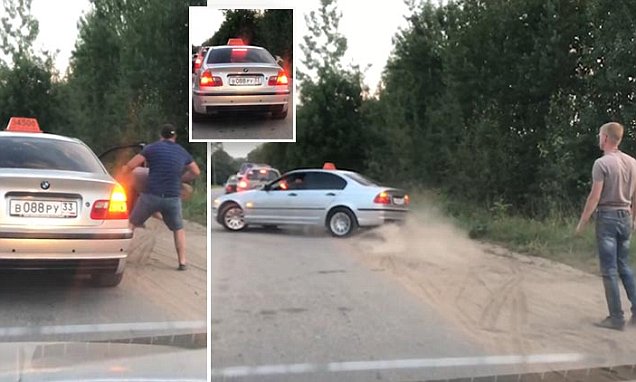 Furious Taxi Driver Dragged His Passenger Out Of The Car For Dropping Litter