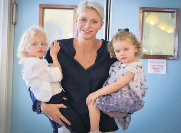 Princess Charlene, Princess Gabriella and Prince Jacques visited the Bellando de Castro home of Hector Otto Foundation