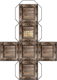 Papermodel dungeon furniture 3d foldup box