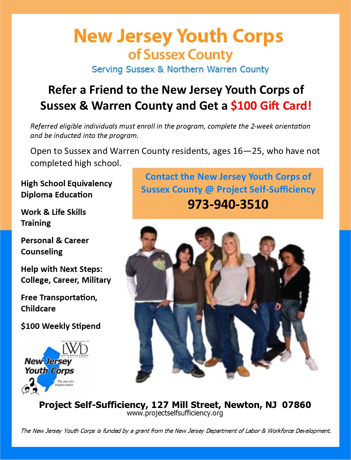 New Jersey Youth Corps Seeks Young Adults in Need of a High School Diploma